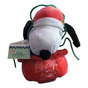 Peanuts Singing Light Up Snoopy Holiday Plush Christmas Time is Here Dan Dee